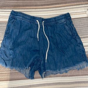 Madewell Drawstring Denim Shorts Size Small